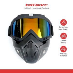 TaffSPORT BOLLFO Kacamata Goggles Mask Motor Retro Windproof – MT-04